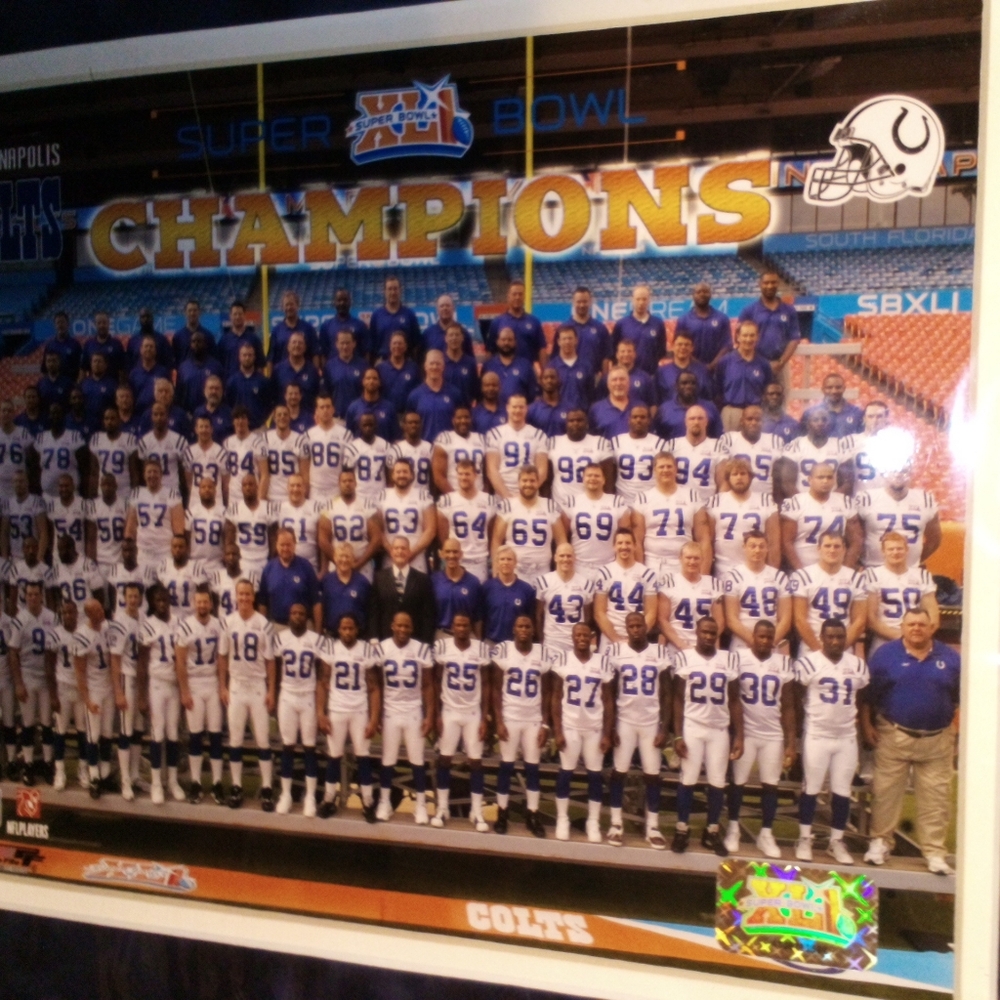 Indianapolis Colts Super Bowl XLI 8X10 Licensed Photo In 11X14 Blue Matted Frame - Picture 4 of 9